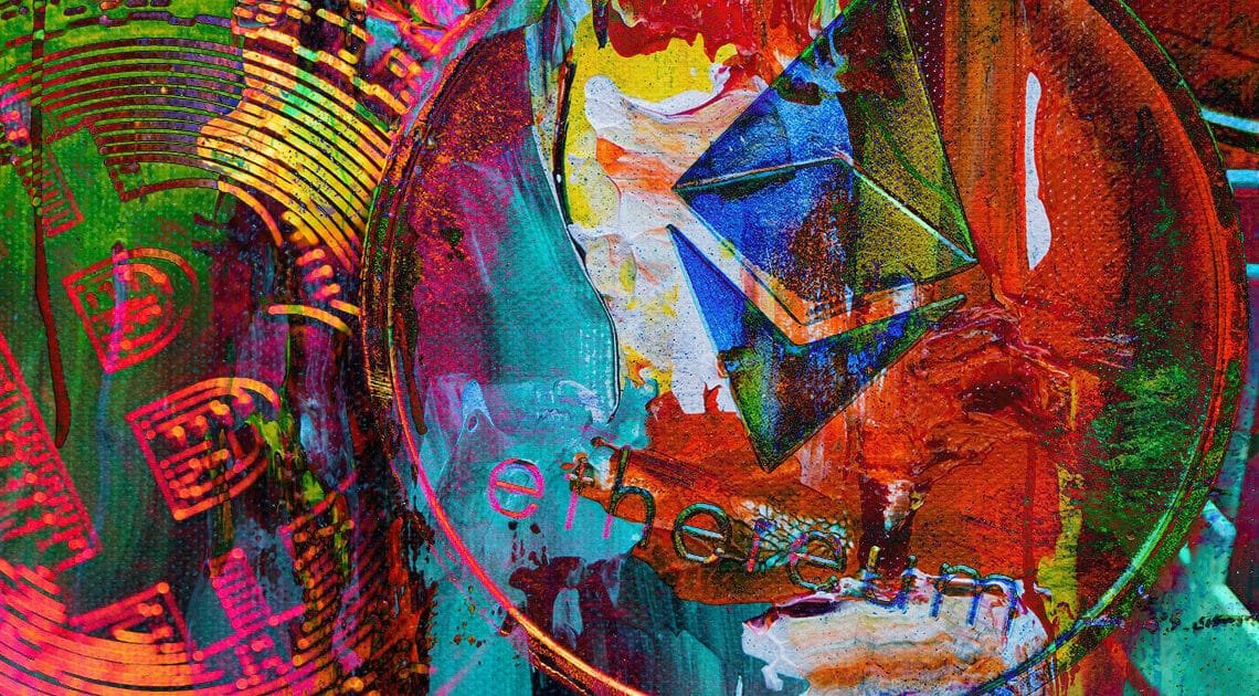 Bitcoin and Ethereum art